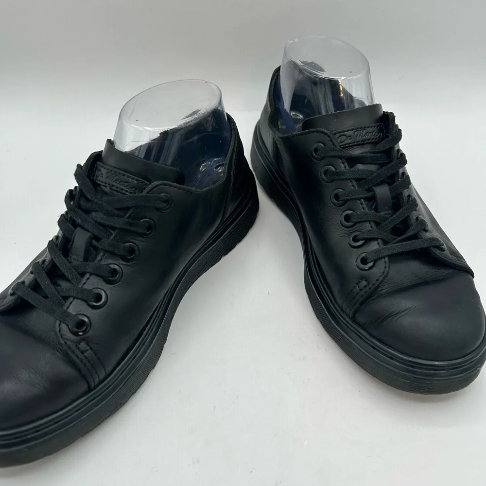 Dr. Martens Docs Dante 6 Eye Leather Shoes in Black Sneaker, Grunge Y2K men’s 6 - Picture 7 of 13
